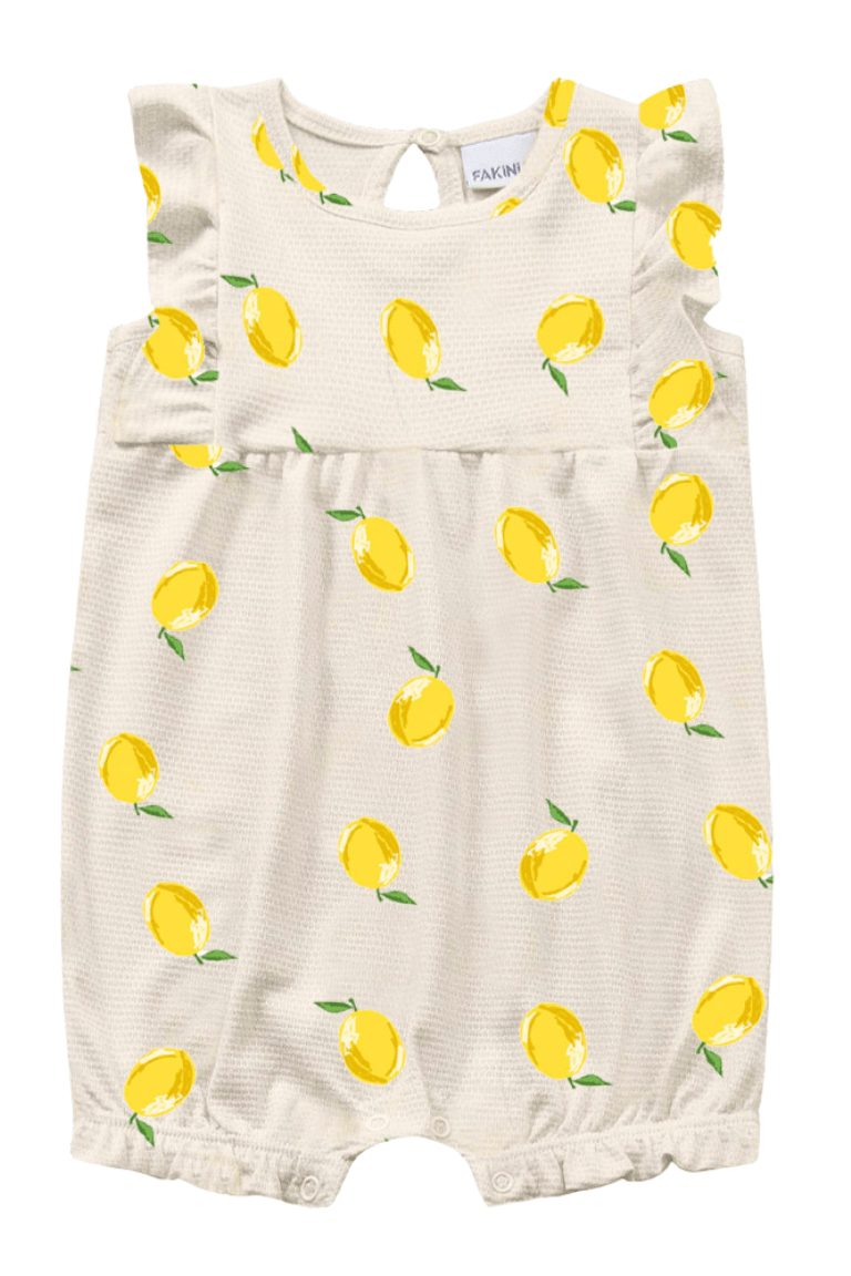 MACAQUINHO BEBÊ ESTAMPA LIMÃO SICILIANO - FAKINI