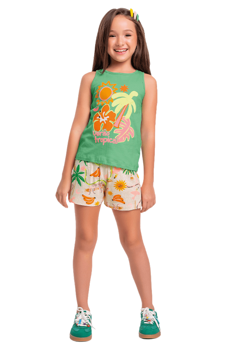 CONJUNTO INFANTIL REGATA + SHORT -  FAKINI