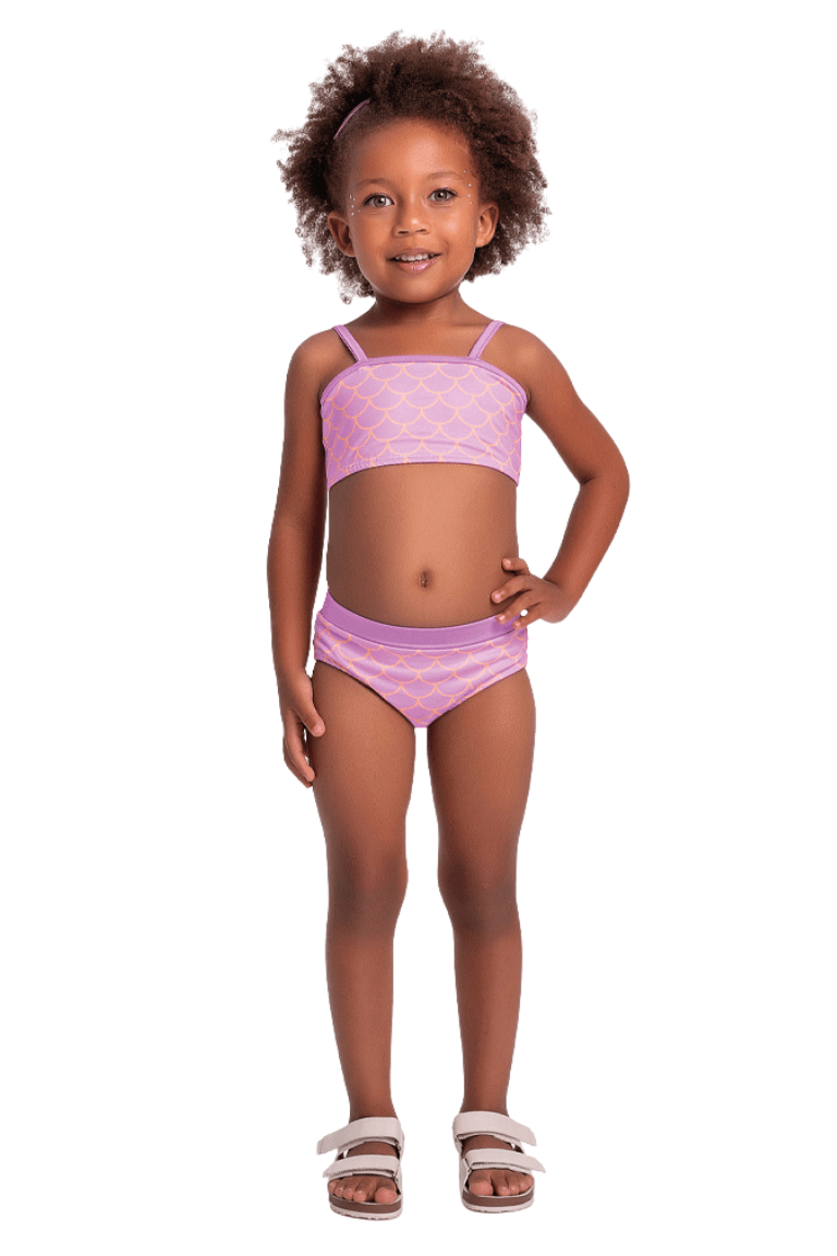 BIQUINI INFANTIL TOP E CALCINHA ESCAMA - FAKINI