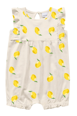 MACAQUINHO BEBÊ ESTAMPA LIMÃO SICILIANO - FAKINI