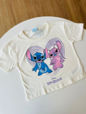 CAMISETA INFANTIL STITCH & ANGEL - FAKINI 