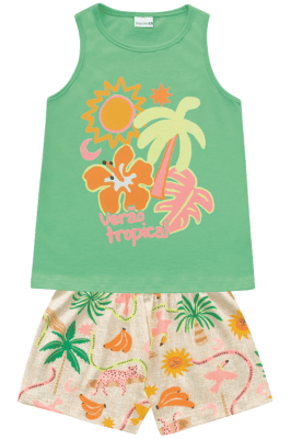 CONJUNTO INFANTIL REGATA + SHORT -  FAKINI