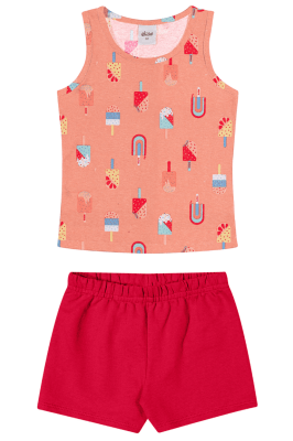 CONJUNTO INFANTIL REGATA SORVETES E SHORT - ELIAN 