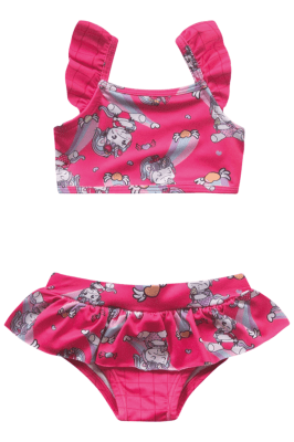 BIQUINI UNICÓRNIO PINK BABADO - FAKINI	