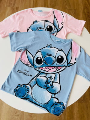 CAMISETA INFANTIL STITCH AQUARELA - FAKINI