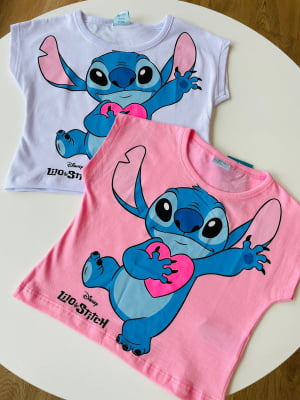 CAMISETA INFANTIL STITCH CORAÇÃO - FAKINI