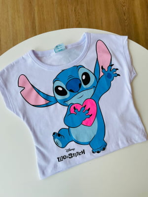 CAMISETA INFANTIL STITCH CORAÇÃO - FAKINI