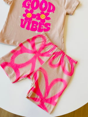 CONJUNTO INFANTIL FLOWER VIBES - FAKINI