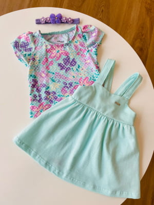 CONJUNTO INFANTIL SALOPETE MALU - ELIAN