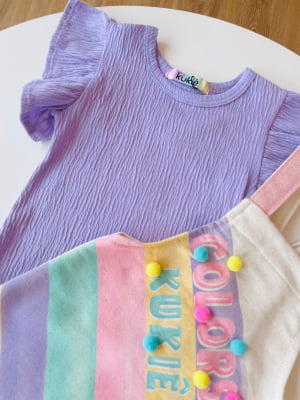 SALOPETE + BLUSA INFANTIL COLORS - KUKIÊ