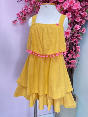 VESTIDO INFANTIL POM POM - FAKINI