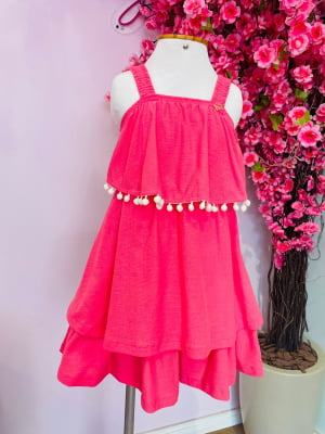 VESTIDO INFANTIL POM POM - FAKINI