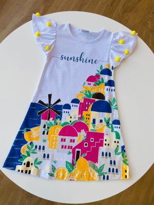 VESTIDO INFANTIL VERÃO SICILIANO - FAKINI