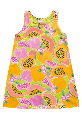 VESTIDO COM ESTAMPA DE FRUTAS - FAKINI 