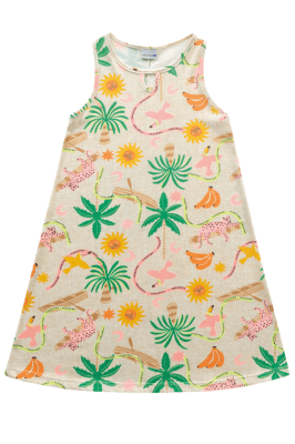 VESTIDO INFANTIL BÁSICO ESTAMPA - FAKINI