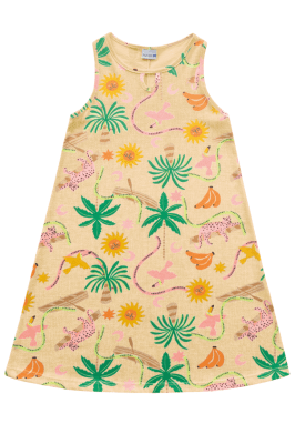 VESTIDO INFANTIL BÁSICO ESTAMPA - FAKINI