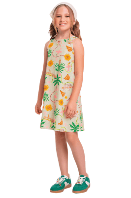 VESTIDO INFANTIL BÁSICO ESTAMPA - FAKINI VESTIDO INFANTIL BÁSICO ESTAMPA - FAKINI