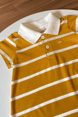 VESTIDO INFANTIL LISTRAS GOLA POLO - ELIAN