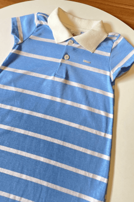 VESTIDO INFANTIL LISTRAS GOLA POLO - ELIAN