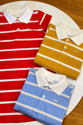 VESTIDO INFANTIL LISTRAS GOLA POLO - ELIAN