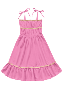 VESTIDO INFANTIL ROSA SIANINHA - FAKINI VESTIDO INFANTIL ROSA SIANINHA - FAKINI