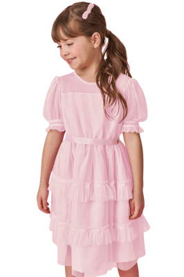 VESTIDO INFANTIL ROSA TULE - KUKIÊ