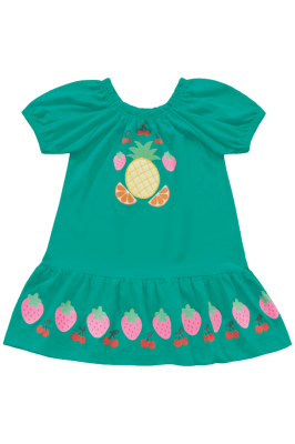 VESTIDO VERDE ABACAXI FRUTAS - FAKINI	