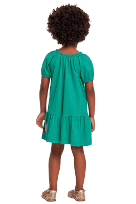 VESTIDO VERDE ABACAXI FRUTAS - FAKINI	