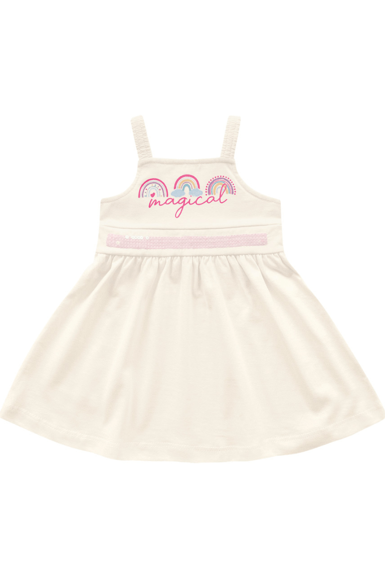 VESTIDO BEBÊ MAGICAL PAETÊ - FAKINI	
